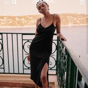 Sezane Ariane Dress Black Sz 34 SOLD OUT Never Worn